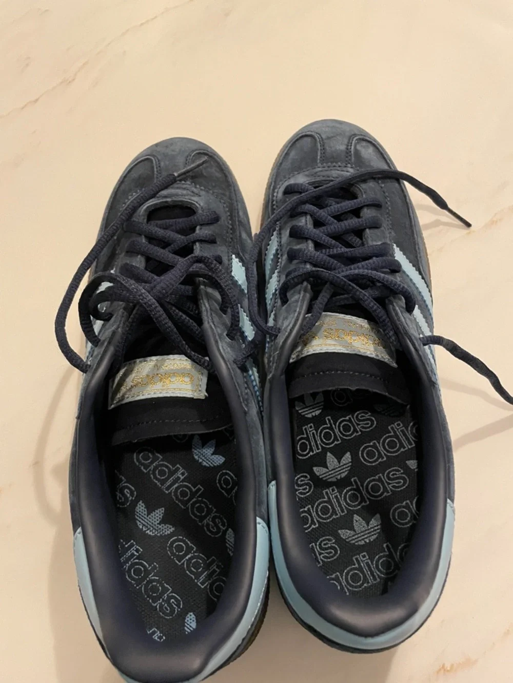 adidas Spezial handball Men’s Navy & Light Blue Suede Sneakers 9.5 great shape - Picture 3 of 6